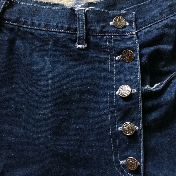 Vintage Button Jean Skort - Picture 2 of 6